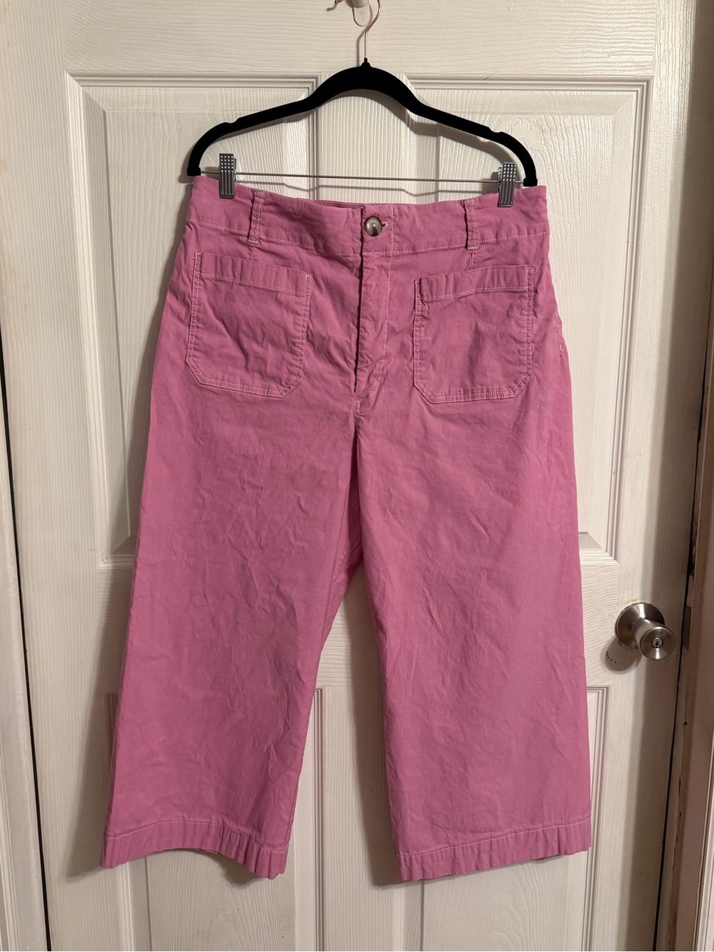 Maeve Pink Colette Culotte stretch wide leg pants eclectic dopamine dressing
